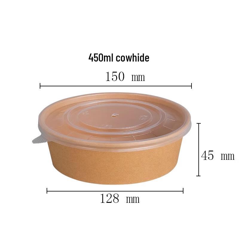 Kraft Paper Disposable Food Containers with Lids
