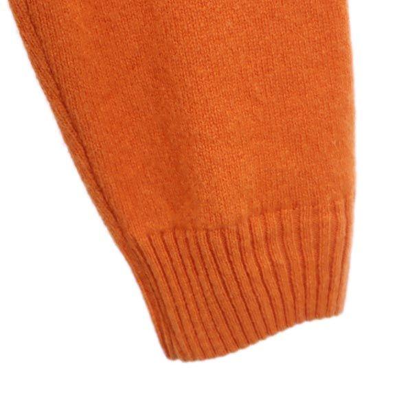 Mars Nnit Wear British Wool Long Sleeve Sweater XL Orange Knit Men's Used