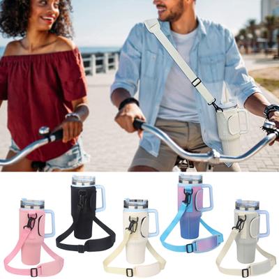 40OZ Tumbler Saplı Taşıyıcı Tutucu Ayarlanabilir Omuz Askısı Raptiye Bandı Seyahat Su Şişesi Bardak Kol Saklama Çantası Taşıma Çantası Tumbler