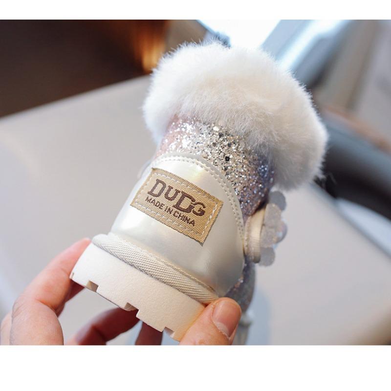 Kids Warm Fleece Lined Waterproof Winter Snow Ankle Boots For Boys And Girls