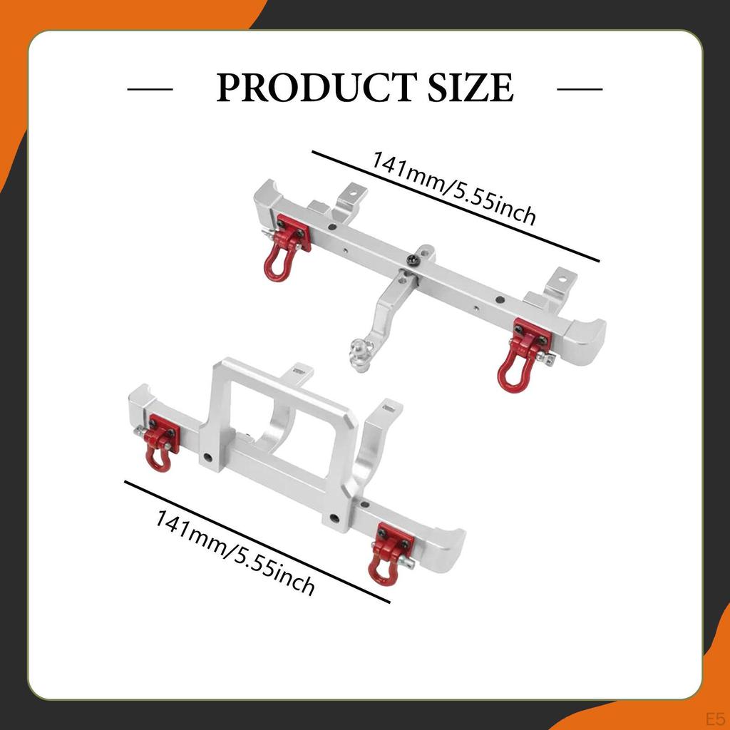 1/12 Aluminum Front Rear Parts Metal Accessory Replacement Sturdy for MN82S MN82Pro MN82 MN82T DIY