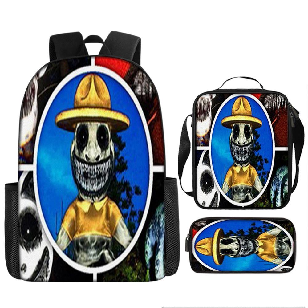 Deformed zoo primary school third and fourth grade light weight reduction backpack zoonomaly student lunch bag pencil case