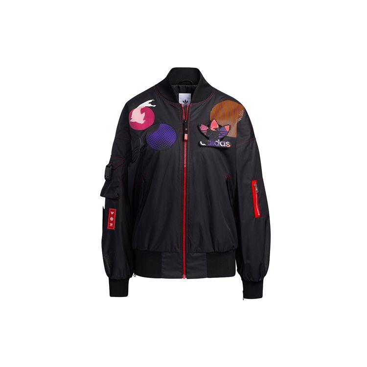 Adidas Originals Chinese New Year Patch Bomber Casual Sports Warm Jacket Women Jacket Black GN4735 36