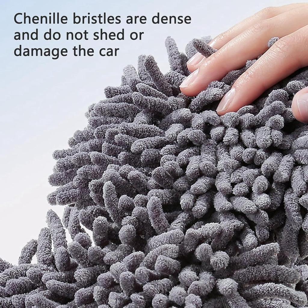 Retractable Double Head Car Wash Brush 360° Rotating Long Handle Car Cleaning Kit Brush Chenille Microfiber Car Wash Mop Scratch, Vehicle Maintenance
