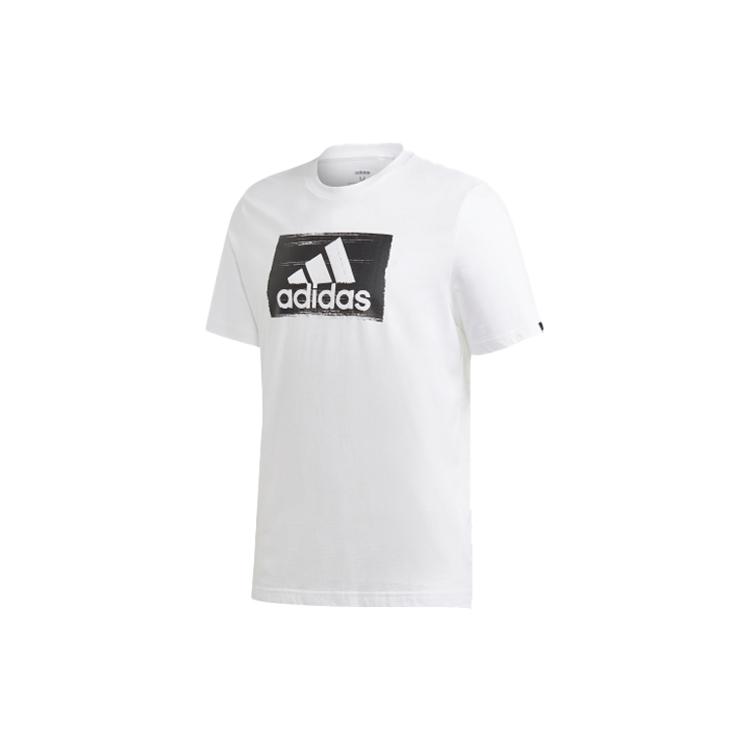 Adidas T Shirts Men's White Crew Neck Moderate Straight Fit GD5894