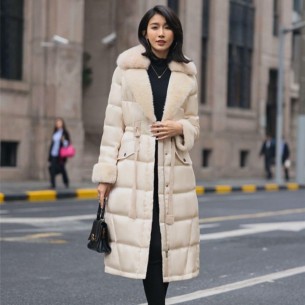 bright fur coat