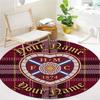 Heart Hmfc Custom Name Round Area Rug Carpet Rug For Living Room Bedroom Sofa Playroom Decor Nonslip Floor Mat