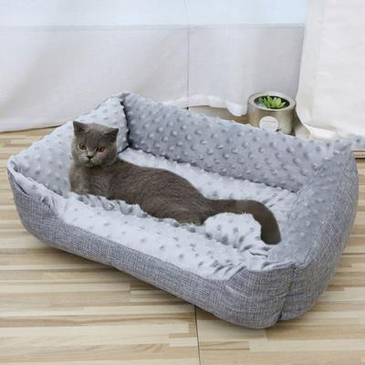 Comfortable Winter Dog Sofa Bed Warm Plush Dog Nest Practical Pet Deep Sleeping Sofa  Indoor