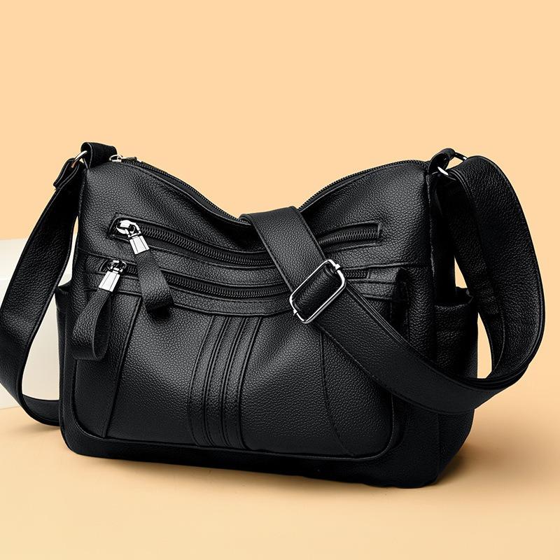Solid Color Shoulder Crossbody Bag