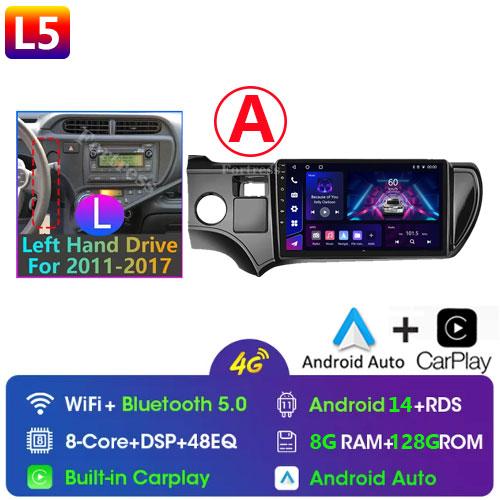 Car Radio For Toyota Aqua Prius C 2011-2017 Multimedia Automotive Autoradio Carplay Android Auto Wireless Video Car GPS WIFI