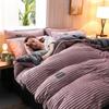 Solid Color Winter Warm Velvet Duvet Cover Thicken Bed Quilt Cover Twin Queen King Size Bedding 150/180/200/220cm Funda Nórdica