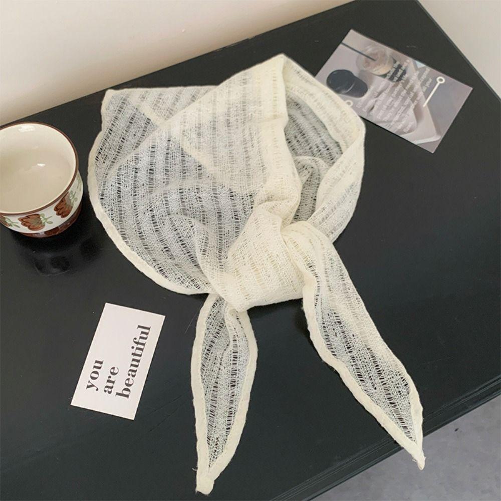 Pure Color Triangle Scarf Multicolor Neckerchief Trendy Head Wrap  Photo Props