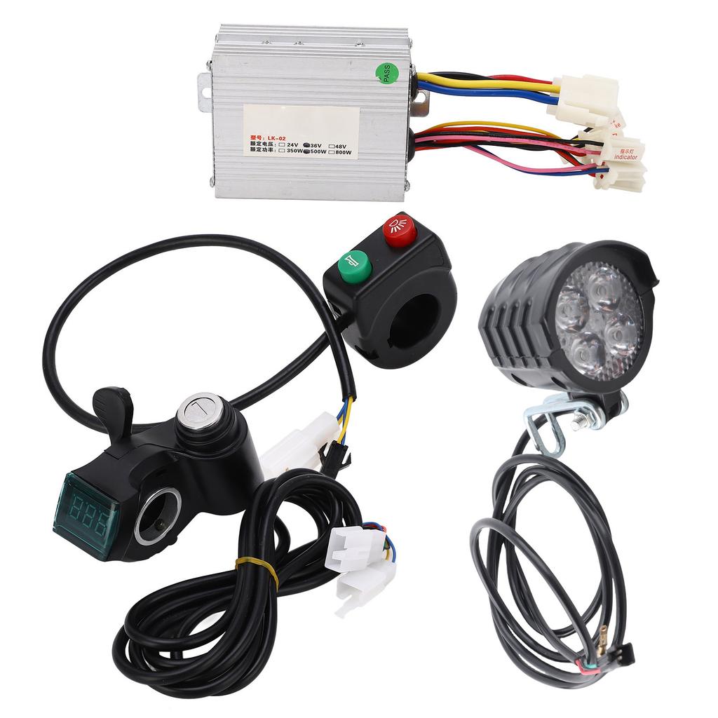 36V 500W Bike Controller Thumb Throttle Set Multi Protection Sensitive Control Brushed Controller with Thumb Throttle