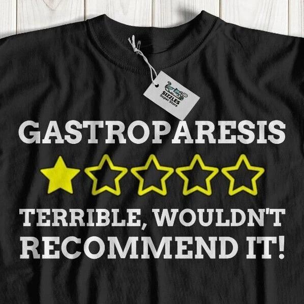 

Unisex Gastroparesis T-Shirt Stomach Paralysis Pyloroplasty Gifts Diabetes Tee S
