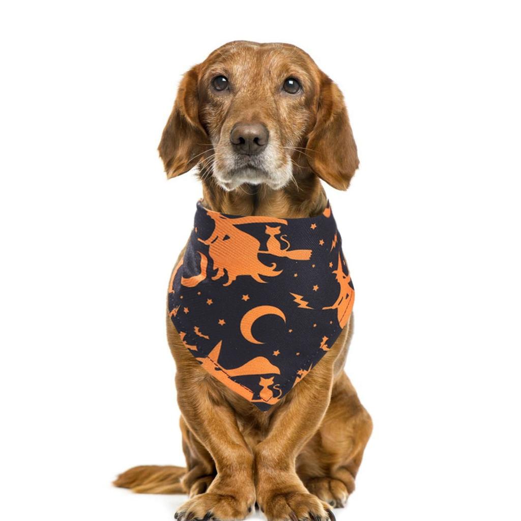 Halloweenský duch mazlíček bandana roztomilý a všestranný kočka a pes mazlíček bryndák