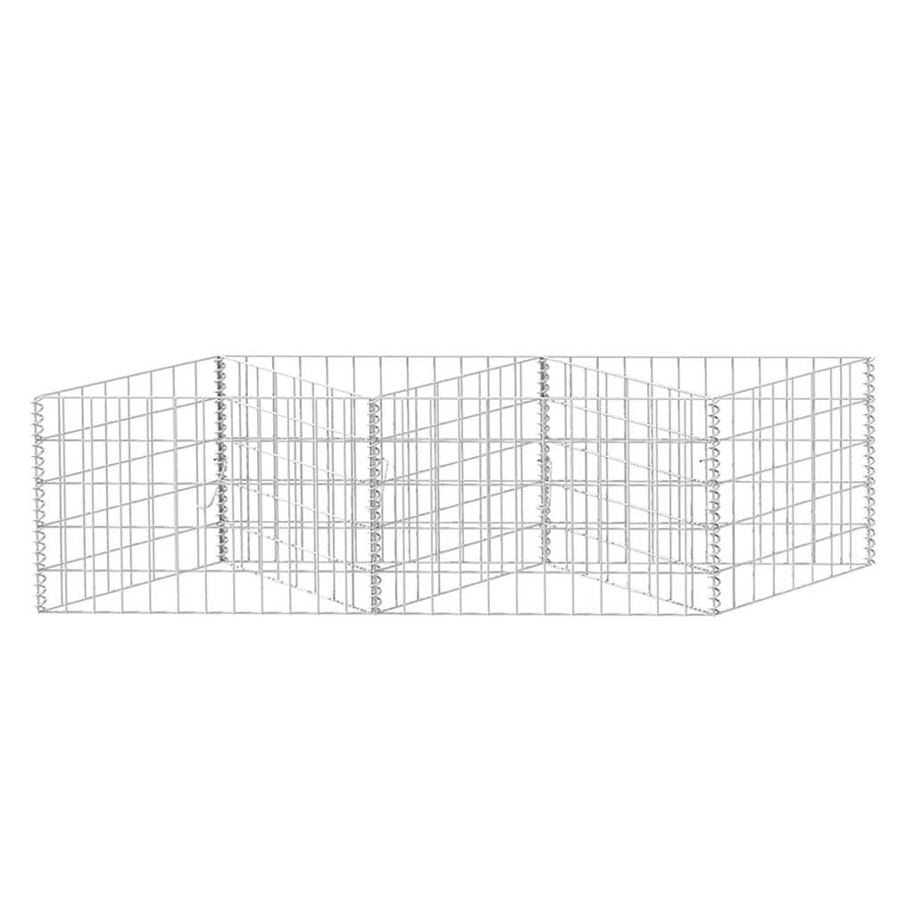 Vidaxl Kosz Gabionowy, Galwanizowana Stal, 120X30X50 Cm