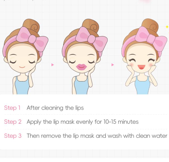 Kirsch Feuchtigkeitsspendende Lippenmaske FEUCHTIGKEITSSPENDENDE WEICHE LIPPENMASKE Verbessert die Lippenlinienpflege Glättet Lippenlinien