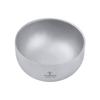 TOMSHOO 380 ml Campingkokkärl Titan Skål Utomhus Multifunktionell Skål Dubbelväggig Värmetålig Ultralätt Bärbar Bord