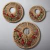 Rattan Woven Round Wall Decor for Living Room Background Wall Macrame Hanging 