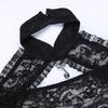 Gothic See Through Shrug Tops Grunge Aesthetic Black Flare Sleeve Crop Top Women Streetwear Vintage Punk Sexy Clothing