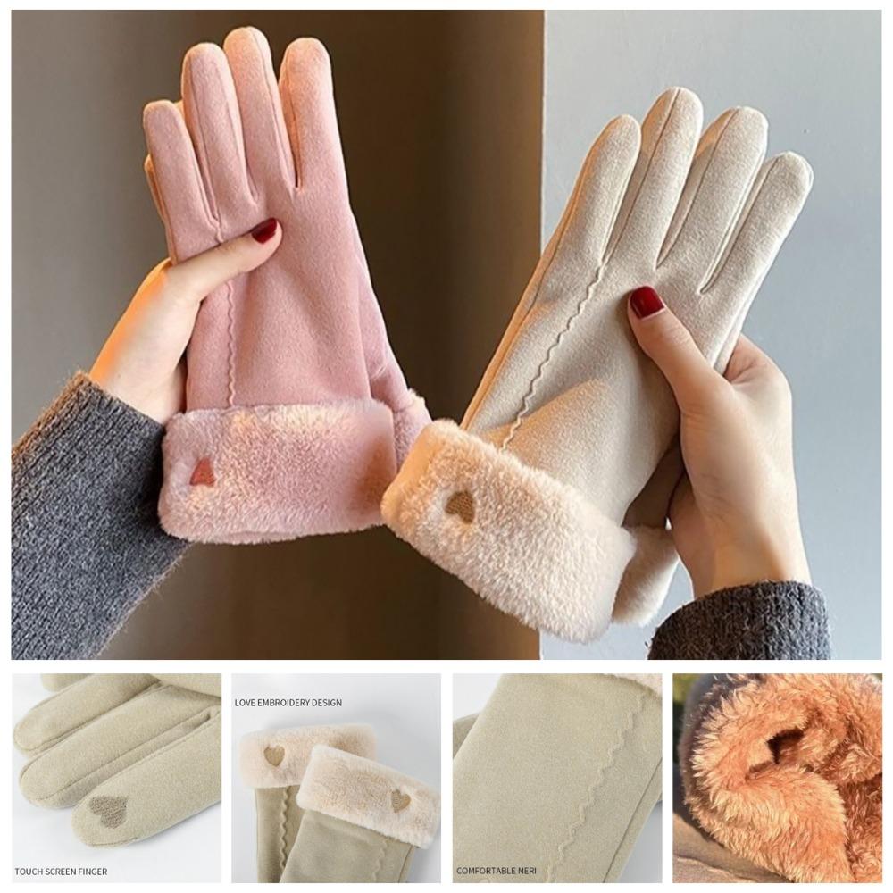 

Warm Winter Gloves Touchable Screen Driving Mittens New Skiing Gloves Outdoor Sports рожевий