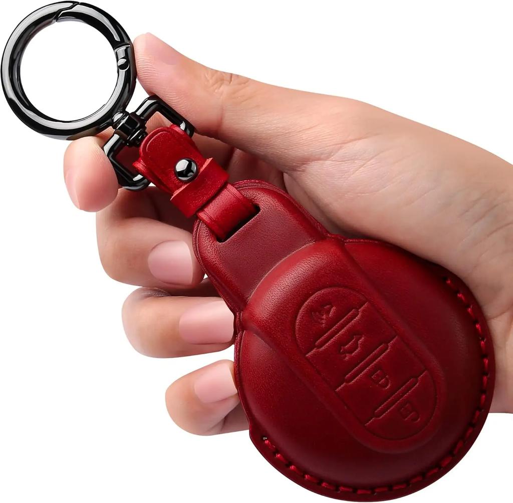 For Mini Cooper F54 F55 F56 F57 F60 Clubman Countryman Leather Car Key Fob Protection Cover Keychain Auto Accessories