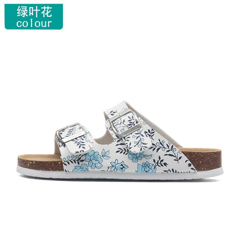 Fashion Astronomy cork slippers men strucplates couple beach slippers casual sandals men summer shoes