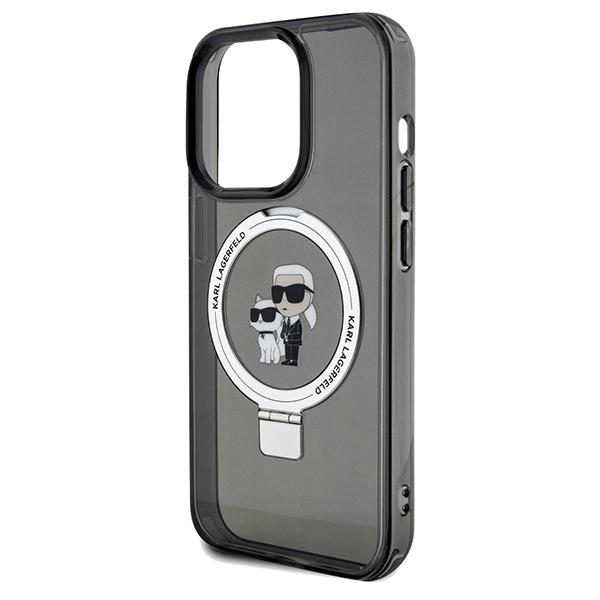 Karl Lagerfeld Klhmp14Xhmrskck Iphone 14Pro Max 6.7 Czarny/Black Hardcase Ring Stand Karl&Choupettte Magsafe
