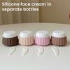 4Pcs 40ML Silicone Travel Bottle with Clear PVC Bag Leak Proof Reusable Facial Cream Lotion Sunscreen Storage Jar Portable Refillable Empty Toiletries