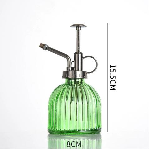 Retro Vertical Stripe Glass Watering Can Colorful Water Pot Gardening Succulent Potted Plant Watering Sprayers Home Decoration