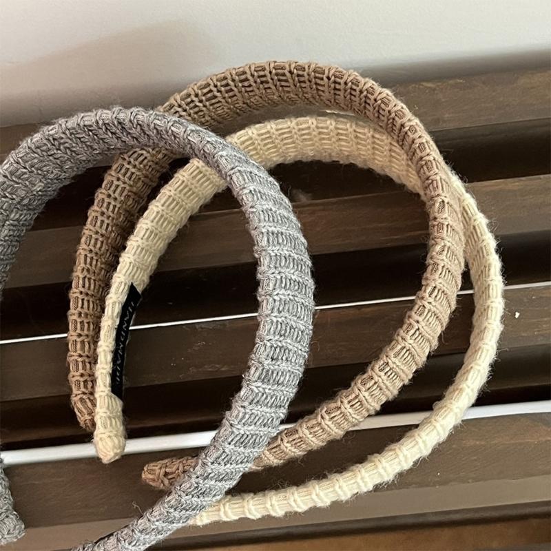 Knitted Embellished Hairband With Comfortable Headbands Secure Grip Design Comfortable Hairpiece for Women