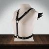 Angel Wing Faux Leather Adjustable Harness Waist Shoulder Bondage Halterneck