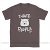 I Hate People Men T Shirts Bear I Eat People Solitary Autism Casual Cotton Short