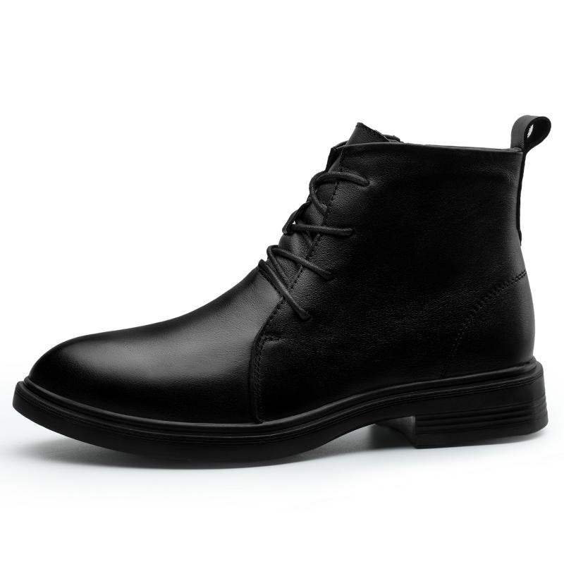 Winter Herren Lederstiefel mit Reißverschlüssen Original Rindsleder Plüsch Super Warm Plus Große Größe 48 49 50 Hohe Qualität