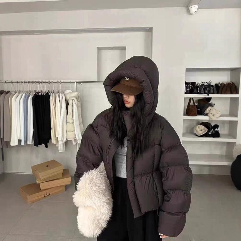 Womens Hooded Puffer Coat Lightweight Thick Winter Casual Short Jacket Fashionable Warm Outerwear
