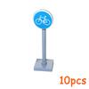 Non-Toxic Moc City Traffic Road Signs Signal Light Building Block Bike Bicycle Scooter Motorcycle Vehicle Scene Construction Accessories