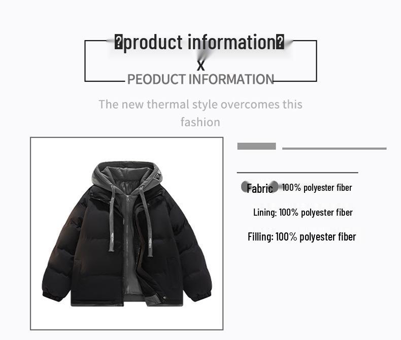 Men's Two-Piece Knit Outerwear - New Winter Style Cotton Jacket