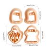 4 Pcs Plastic Ghost Halloween Cookie Mold Press Type Fondant Sugar Craft Mold  Party