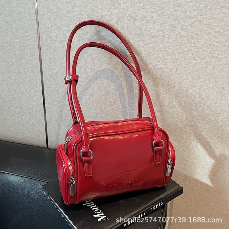 

This year s popular temperament versatile small bag women s 2025 new trendy high-end texture one-shoulder armpit bag tote bag бордовый
