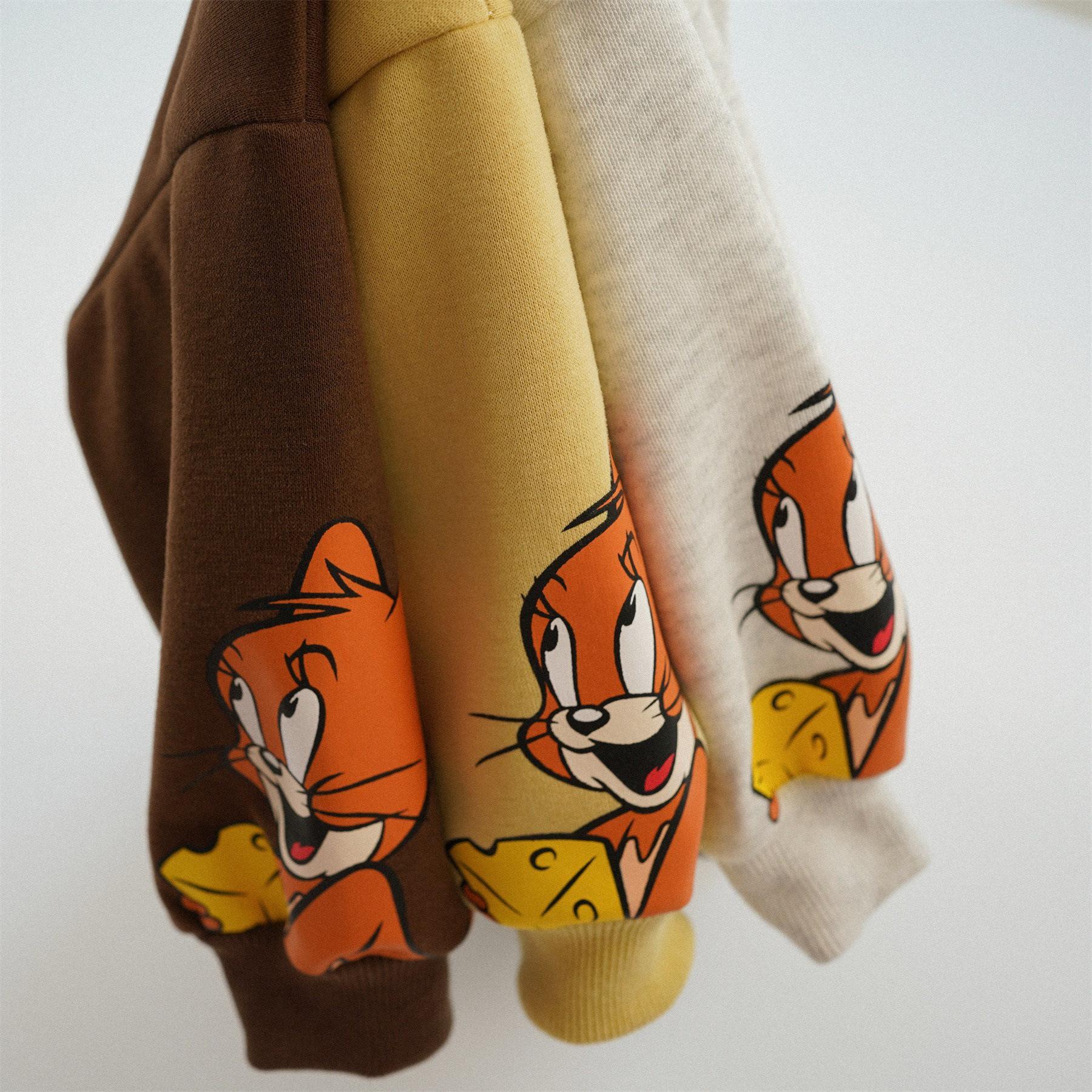 Toddler Boys  Cartoon Cotton Sweatshirt - Spring/Autumn Korean Style Long Sleeve Top 130 cm