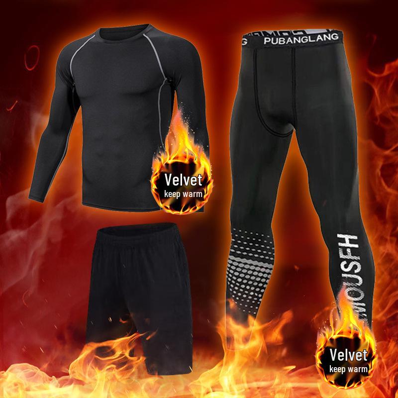 Men's High Elasticity Winter Running Base Layer Suit