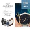 Knut Gadd DECAGON Watch with Gold Black and Black Leather Warranty Men's Case, Dial, Strap, 3-Year
