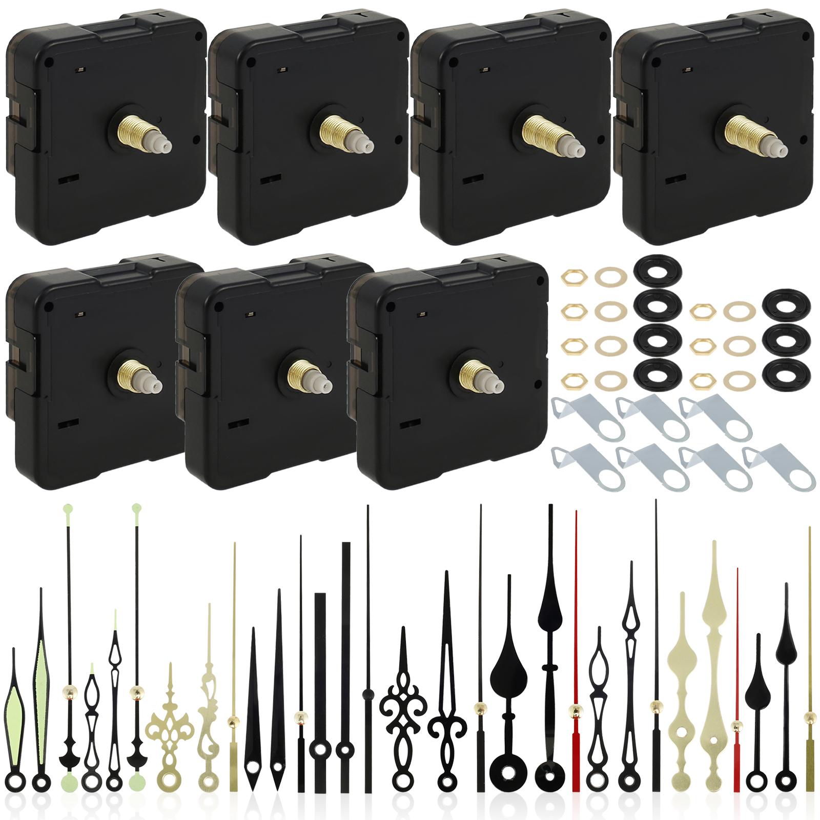 Clock Movement Mechanism with 10 Styles Aluminium Clock Hands DIY Quartz Wall Clock Battery Powered Silent Quartz Clock Movement