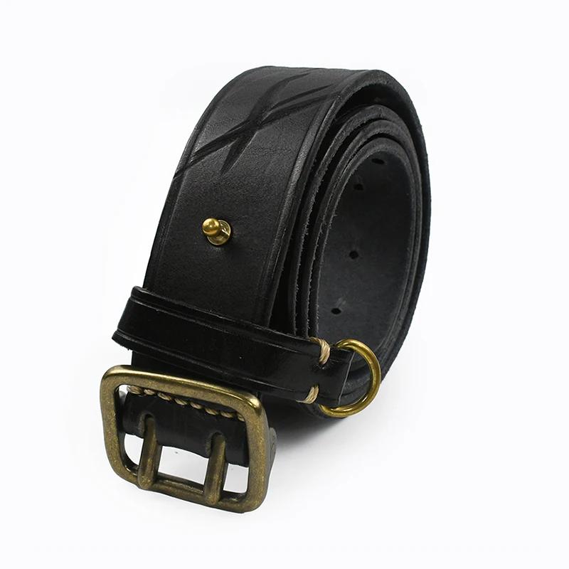 

Deepeel 3.8cm Men s Pure Cowhide Belt Genuine Leather Double Pin Buckle Waistband Luxury Brand Belts Jeans Apparel Accessories 105cm