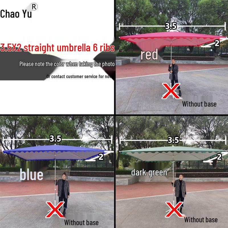 Commercial Outdoor Tilting Sunshade Umbrella: Large, Foldable, Thickened Awning for Sun Protection