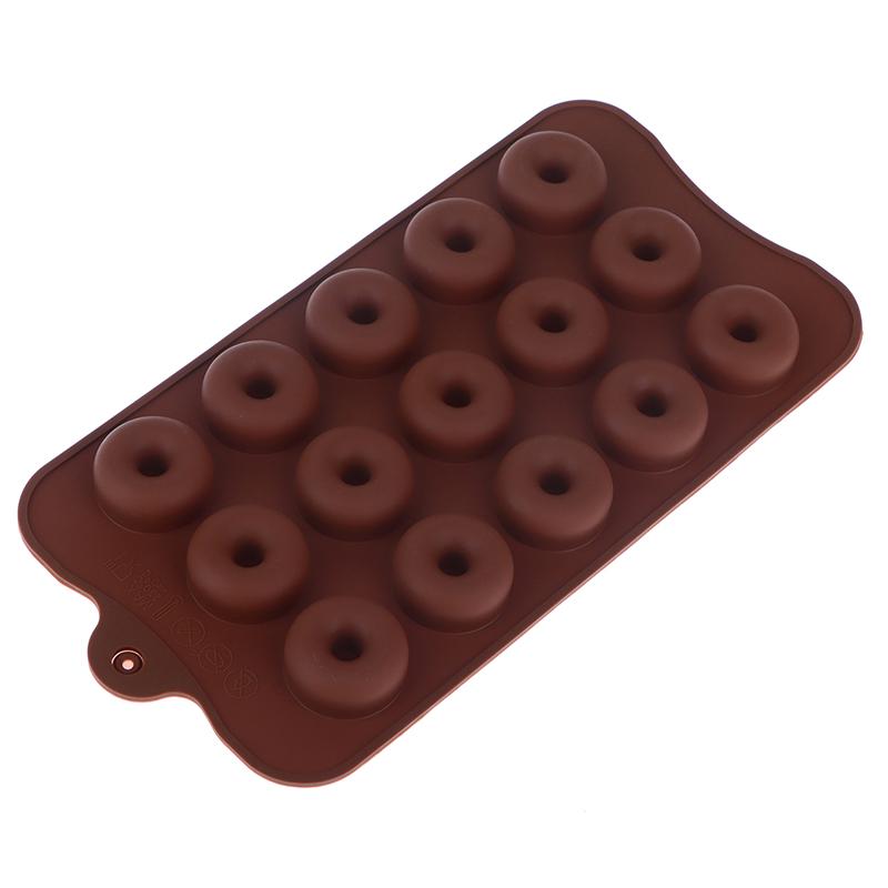 15 Hole Mini Cake Silicone Donuts Molds Diy Baking Pastry Cookie Chocolate Mold Muffin Cake Mould Dessert Handmade Kitchen Tools