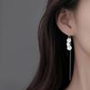New Trendy Frosted Round Piece Long Earrings for Women Girls Charm Super Fairy Long Tassel Earrings Banquet Jewelry Accessories