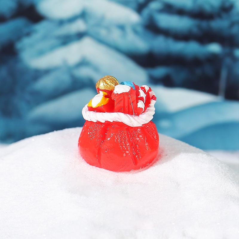 Creative Christmas Ornament Gift Bag with Reindeer, Snowman & Santa Claus Decorations for Micro Landscape Scenes
