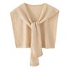 Women's 100% Cashmere Color Block Stripe Knit Shawl - Versatile, Warm & Stylish
