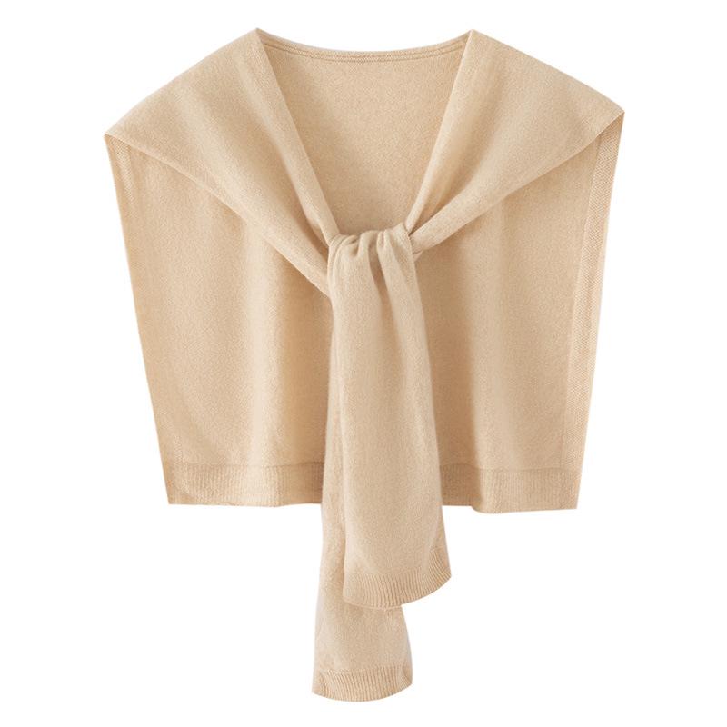 Women's 100% Cashmere Color Block Stripe Knit Shawl - Versatile, Warm & Stylish